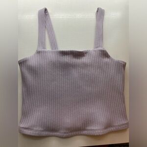 American Eagle purple ribbed crop top size large